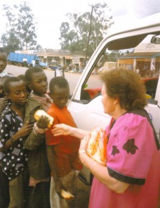 Mama Doris with Children from the Home